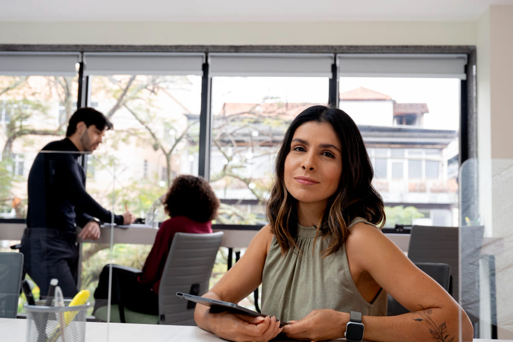 Emprendedora en un coworking